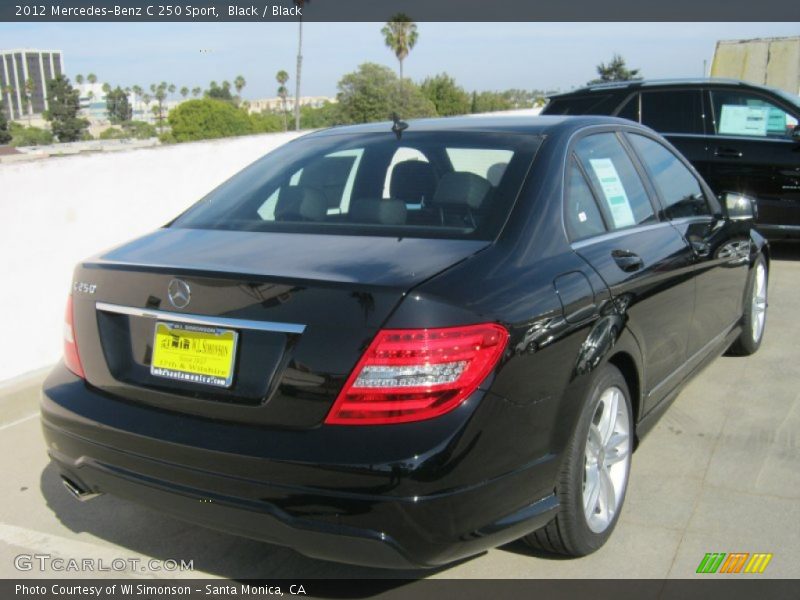 Black / Black 2012 Mercedes-Benz C 250 Sport