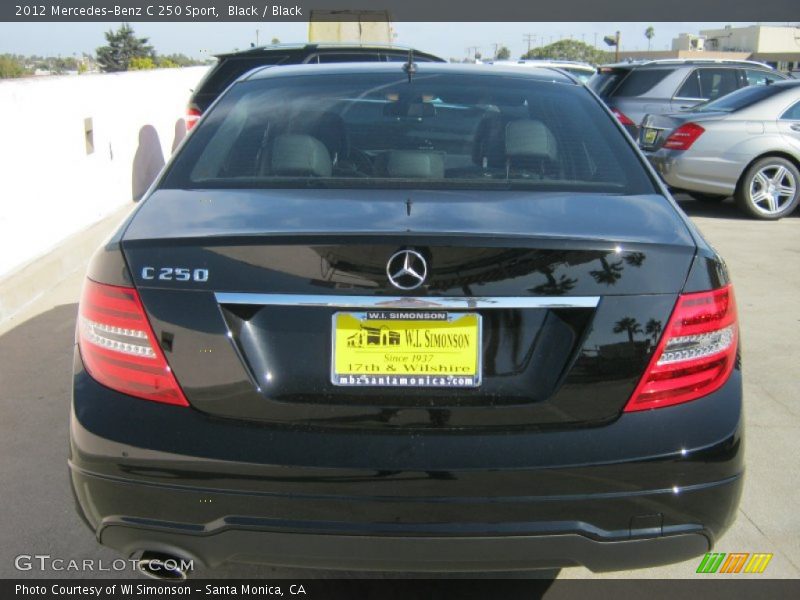 Black / Black 2012 Mercedes-Benz C 250 Sport