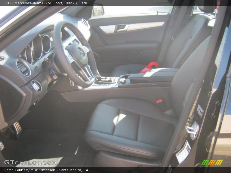 Black / Black 2012 Mercedes-Benz C 250 Sport