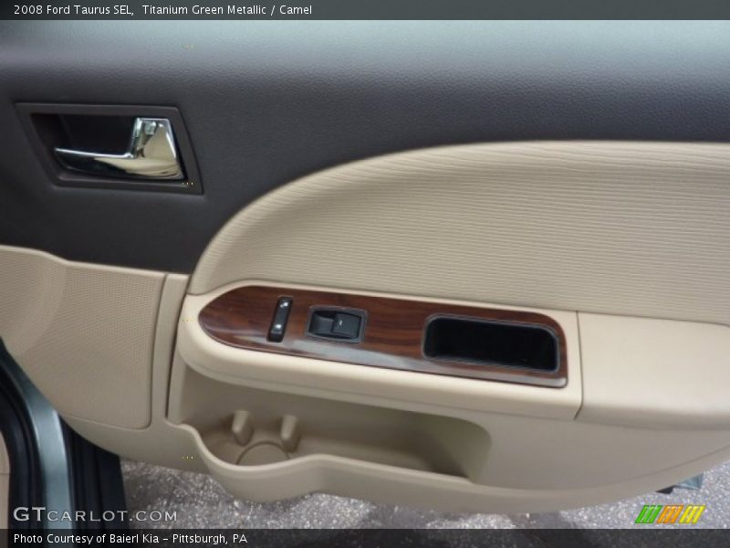 Titanium Green Metallic / Camel 2008 Ford Taurus SEL