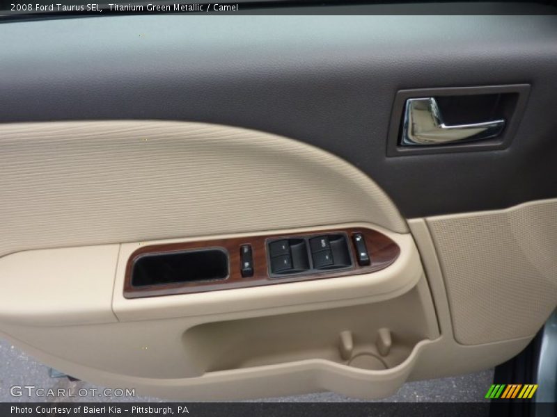 Titanium Green Metallic / Camel 2008 Ford Taurus SEL