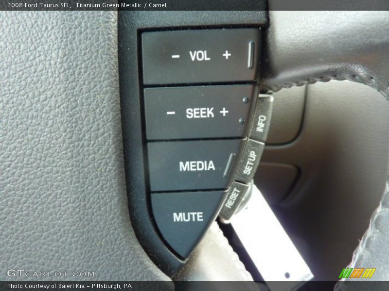 Titanium Green Metallic / Camel 2008 Ford Taurus SEL