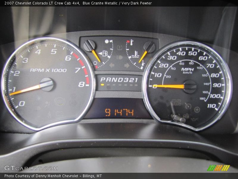 Blue Granite Metallic / Very Dark Pewter 2007 Chevrolet Colorado LT Crew Cab 4x4