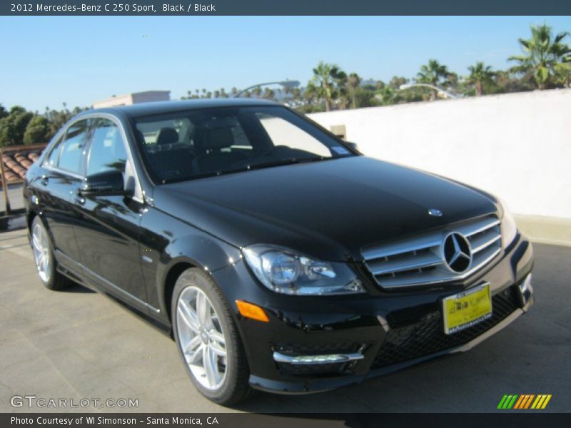 Black / Black 2012 Mercedes-Benz C 250 Sport