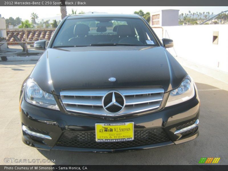 Black / Black 2012 Mercedes-Benz C 250 Sport