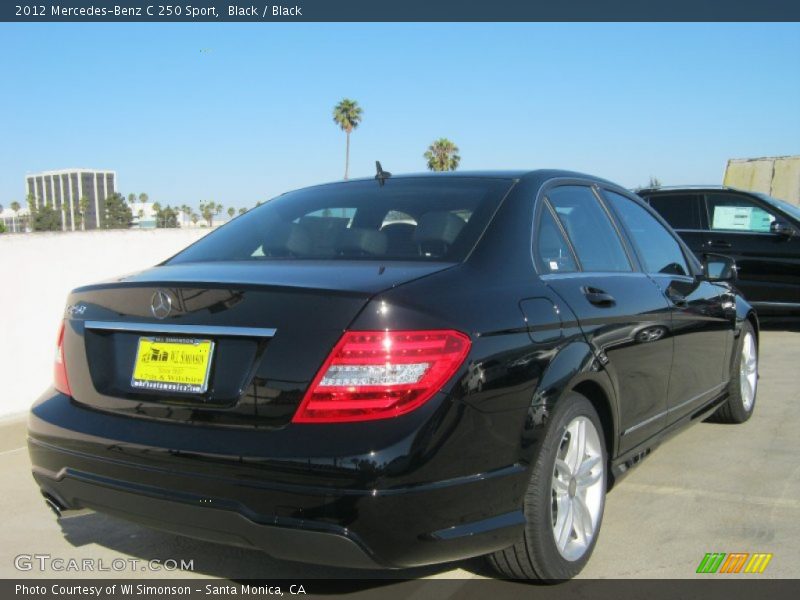 Black / Black 2012 Mercedes-Benz C 250 Sport