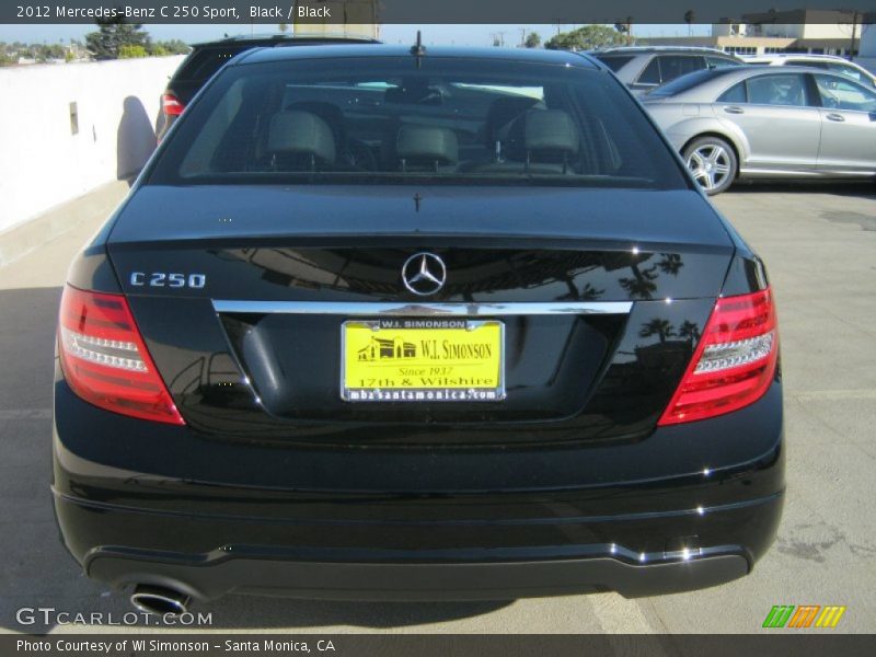 Black / Black 2012 Mercedes-Benz C 250 Sport