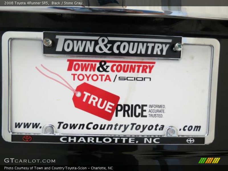 Black / Stone Gray 2008 Toyota 4Runner SR5