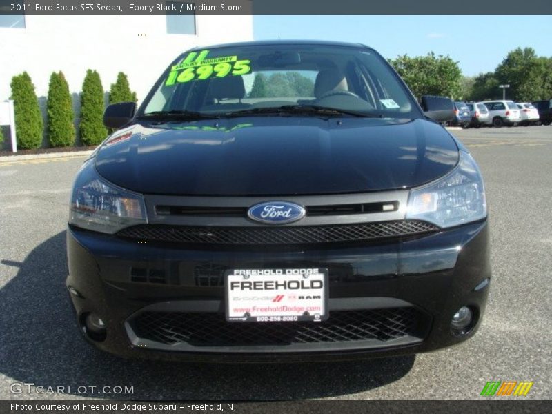 Ebony Black / Medium Stone 2011 Ford Focus SES Sedan