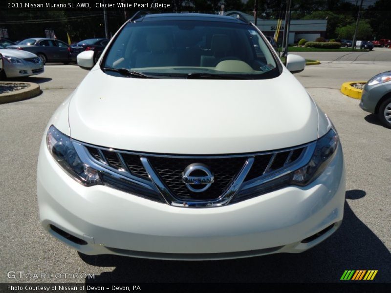 Glacier White Pearl / Beige 2011 Nissan Murano SL AWD