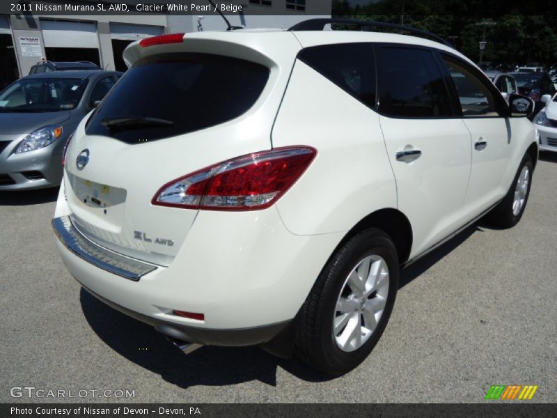 Glacier White Pearl / Beige 2011 Nissan Murano SL AWD