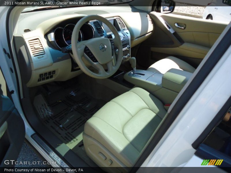 Glacier White Pearl / Beige 2011 Nissan Murano SL AWD