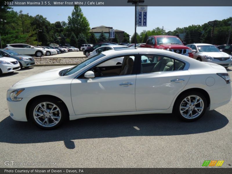 Winter Frost White / Cafe Latte 2012 Nissan Maxima 3.5 S