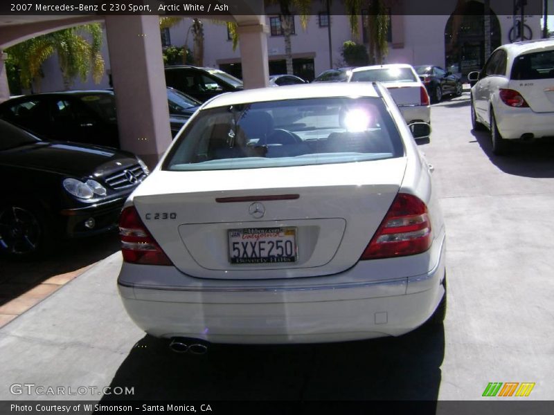 Arctic White / Ash 2007 Mercedes-Benz C 230 Sport