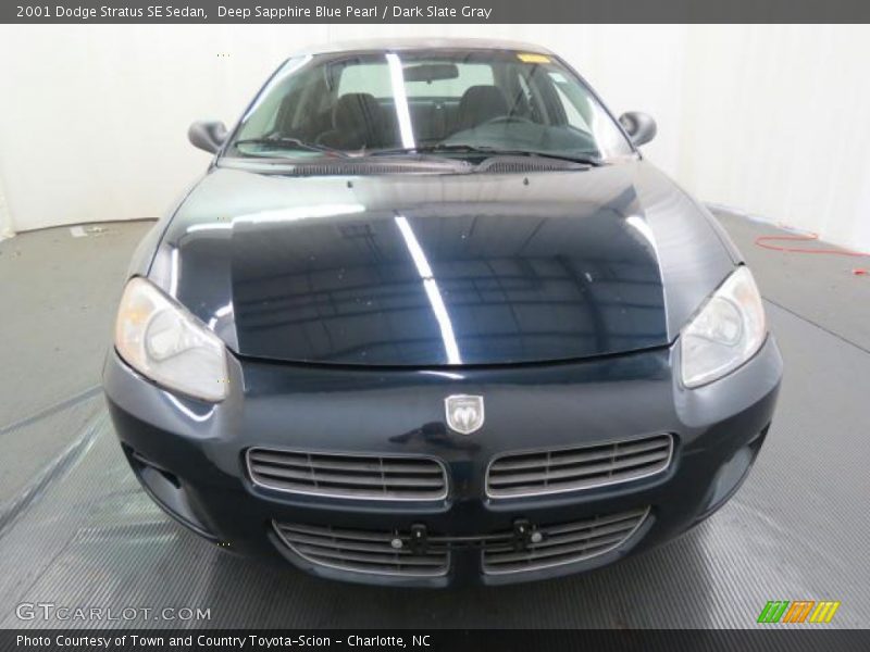 Deep Sapphire Blue Pearl / Dark Slate Gray 2001 Dodge Stratus SE Sedan