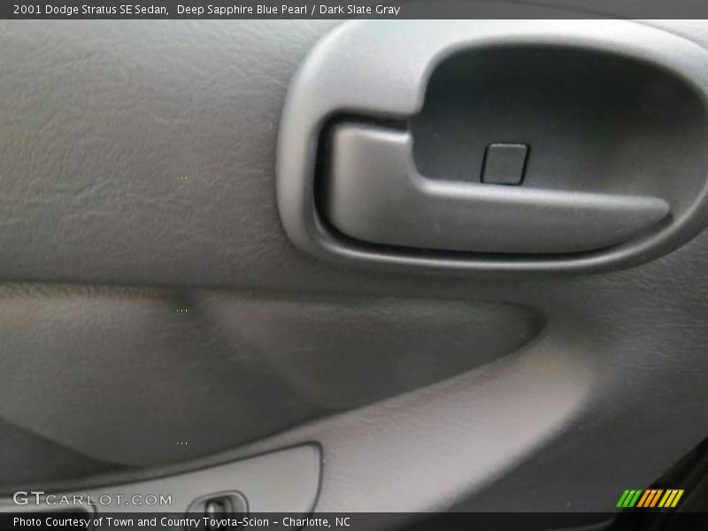 Deep Sapphire Blue Pearl / Dark Slate Gray 2001 Dodge Stratus SE Sedan