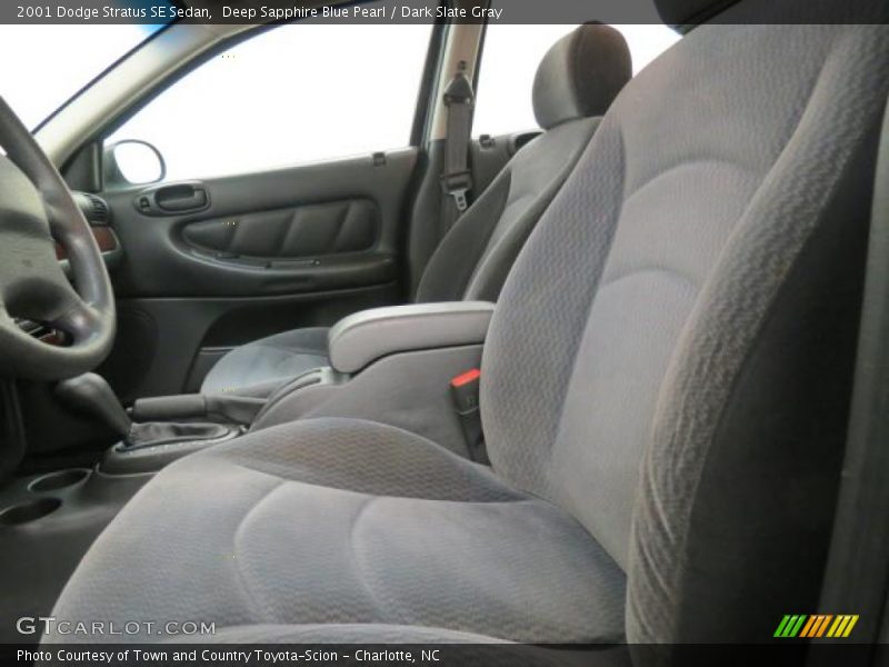 Deep Sapphire Blue Pearl / Dark Slate Gray 2001 Dodge Stratus SE Sedan