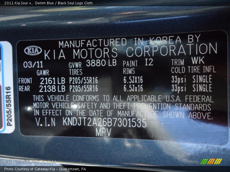 2011 Soul + Denim Blue Color Code I2