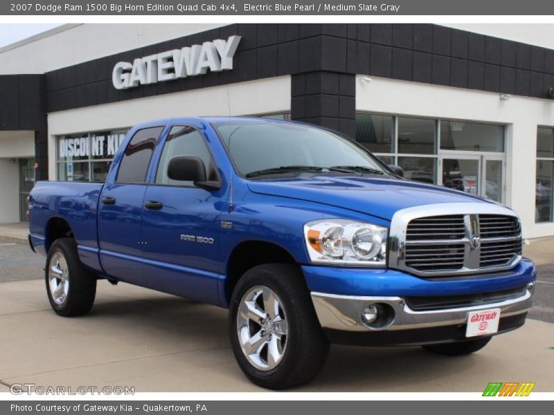 Electric Blue Pearl / Medium Slate Gray 2007 Dodge Ram 1500 Big Horn Edition Quad Cab 4x4