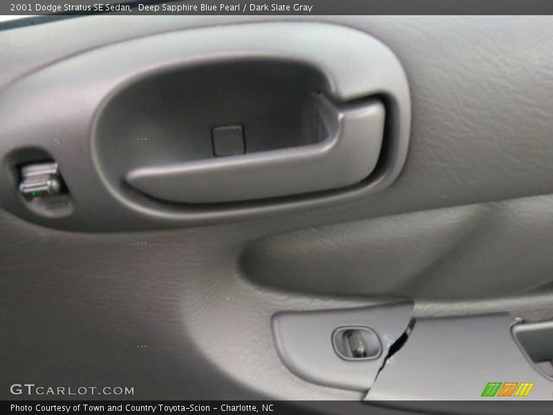 Deep Sapphire Blue Pearl / Dark Slate Gray 2001 Dodge Stratus SE Sedan