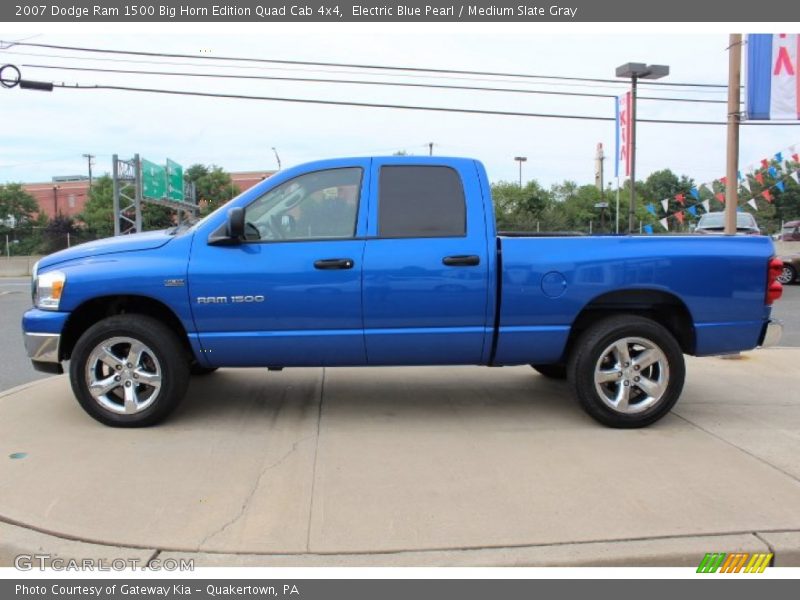 Electric Blue Pearl / Medium Slate Gray 2007 Dodge Ram 1500 Big Horn Edition Quad Cab 4x4