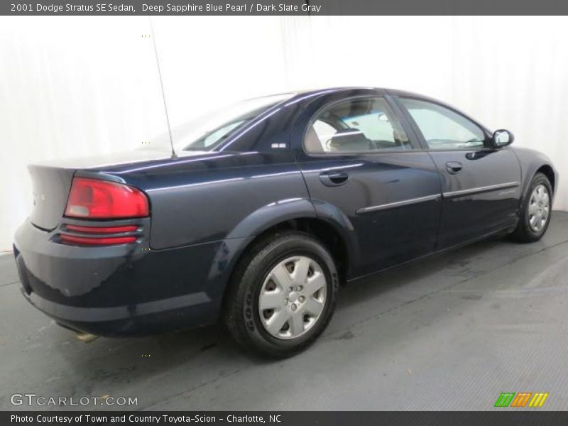 Deep Sapphire Blue Pearl / Dark Slate Gray 2001 Dodge Stratus SE Sedan