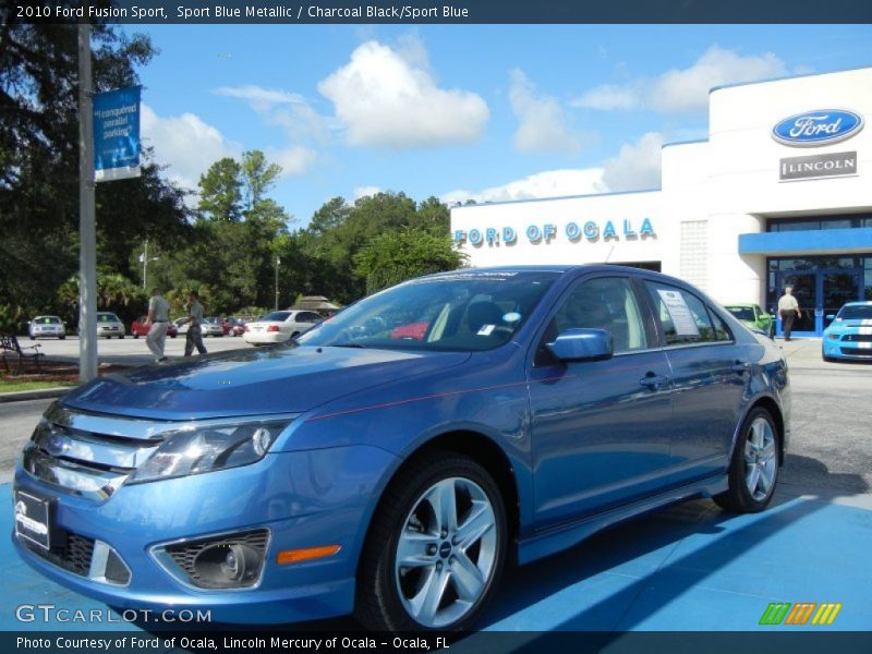 Sport Blue Metallic / Charcoal Black/Sport Blue 2010 Ford Fusion Sport