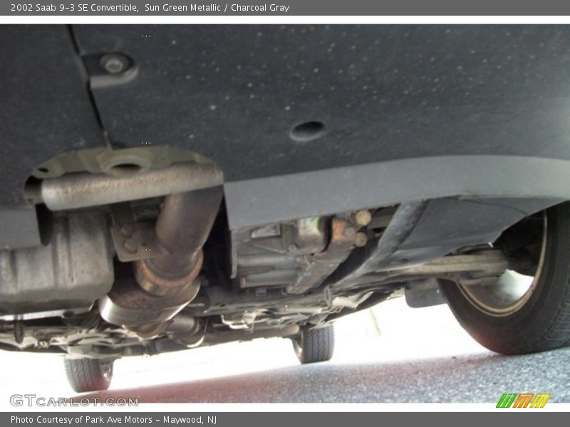 Sun Green Metallic / Charcoal Gray 2002 Saab 9-3 SE Convertible