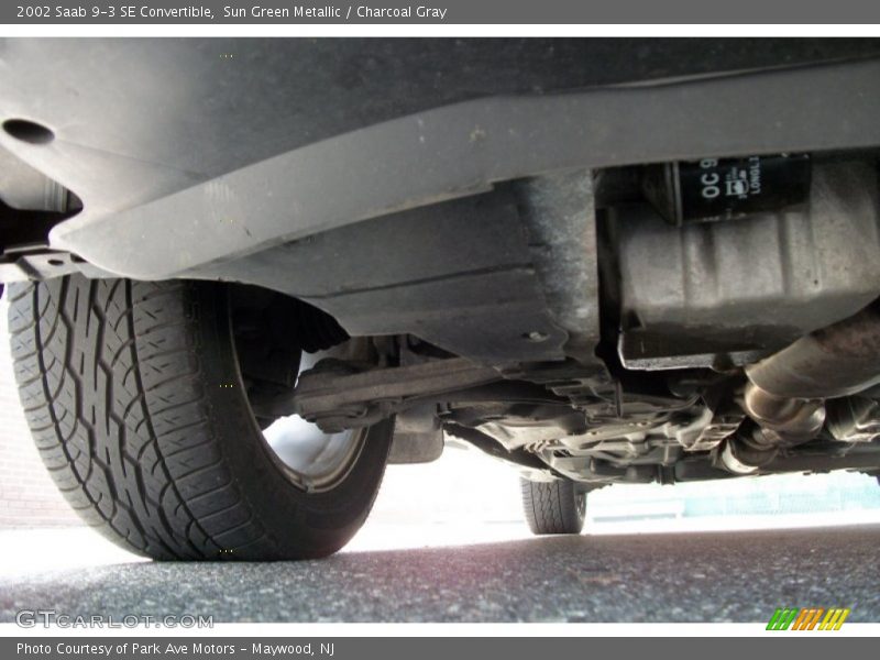 Sun Green Metallic / Charcoal Gray 2002 Saab 9-3 SE Convertible