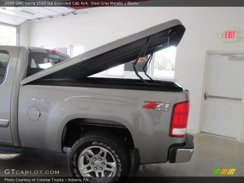 Steel Gray Metallic / Ebony 2008 GMC Sierra 1500 SLE Extended Cab 4x4