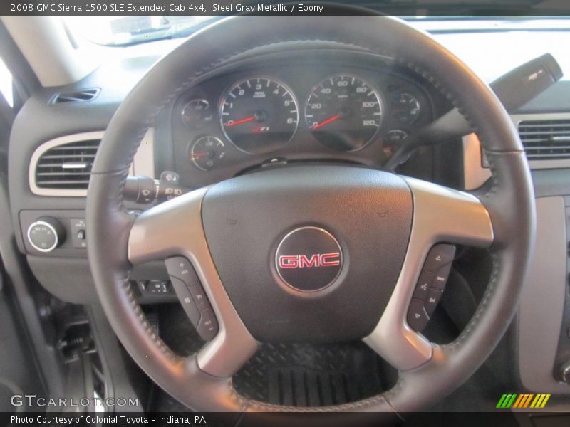 Steel Gray Metallic / Ebony 2008 GMC Sierra 1500 SLE Extended Cab 4x4