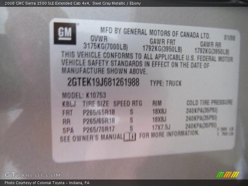 Steel Gray Metallic / Ebony 2008 GMC Sierra 1500 SLE Extended Cab 4x4