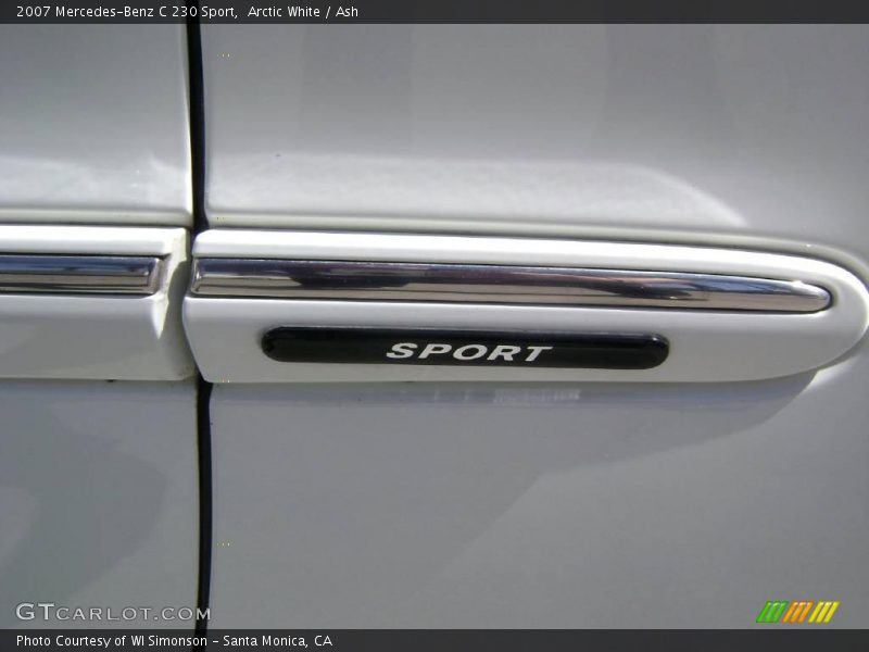 Arctic White / Ash 2007 Mercedes-Benz C 230 Sport