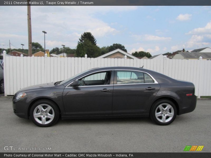 Taupe Gray Metallic / Titanium 2011 Chevrolet Malibu LS