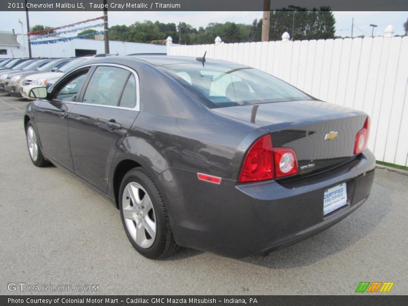 Taupe Gray Metallic / Titanium 2011 Chevrolet Malibu LS