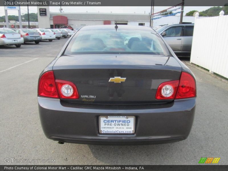 Taupe Gray Metallic / Titanium 2011 Chevrolet Malibu LS