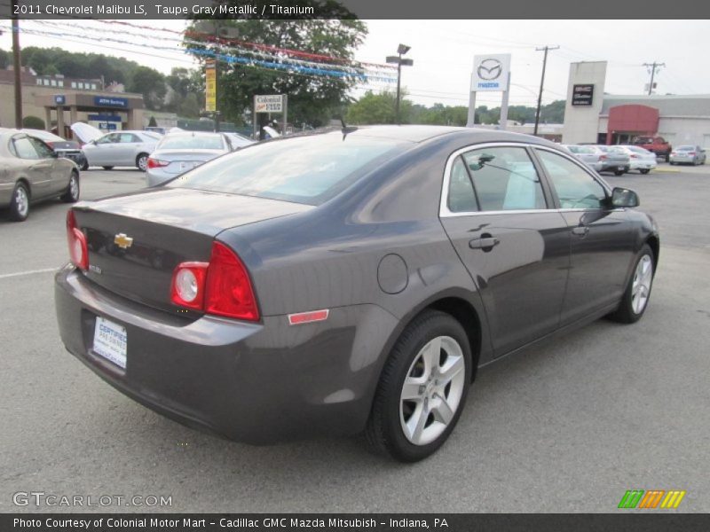 Taupe Gray Metallic / Titanium 2011 Chevrolet Malibu LS