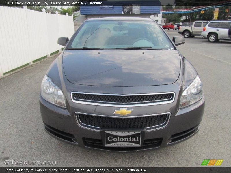 Taupe Gray Metallic / Titanium 2011 Chevrolet Malibu LS
