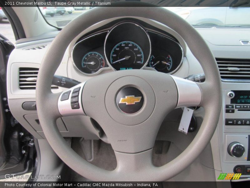 Taupe Gray Metallic / Titanium 2011 Chevrolet Malibu LS