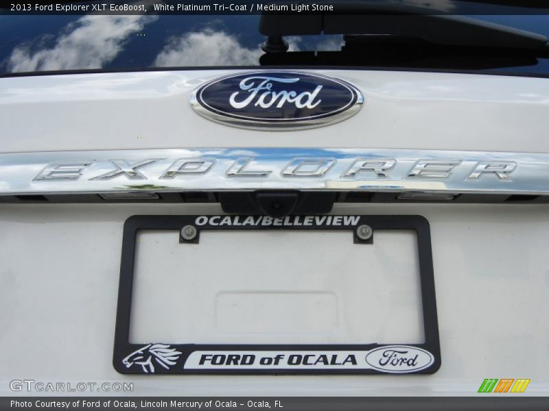 White Platinum Tri-Coat / Medium Light Stone 2013 Ford Explorer XLT EcoBoost