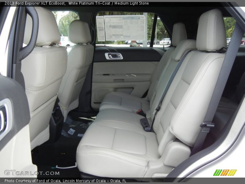 White Platinum Tri-Coat / Medium Light Stone 2013 Ford Explorer XLT EcoBoost