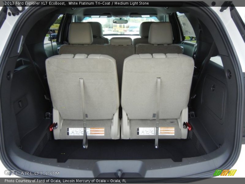 White Platinum Tri-Coat / Medium Light Stone 2013 Ford Explorer XLT EcoBoost