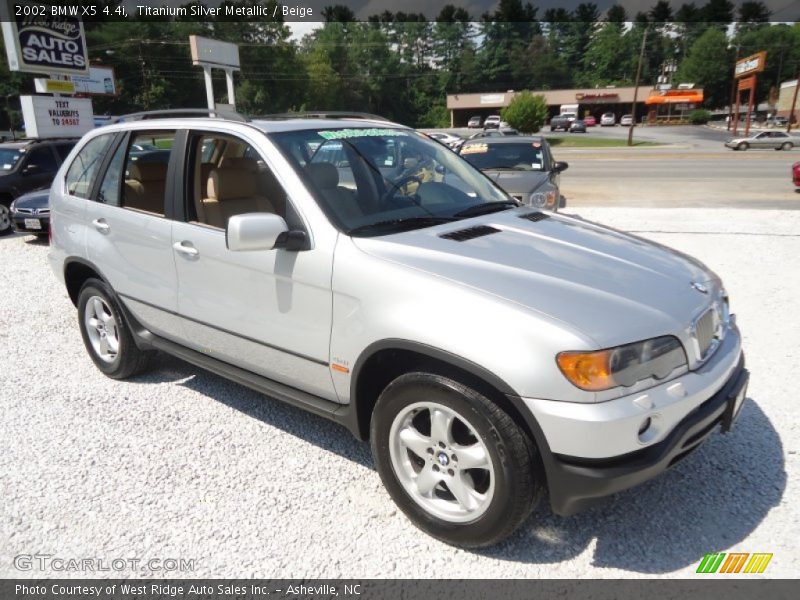 Titanium Silver Metallic / Beige 2002 BMW X5 4.4i
