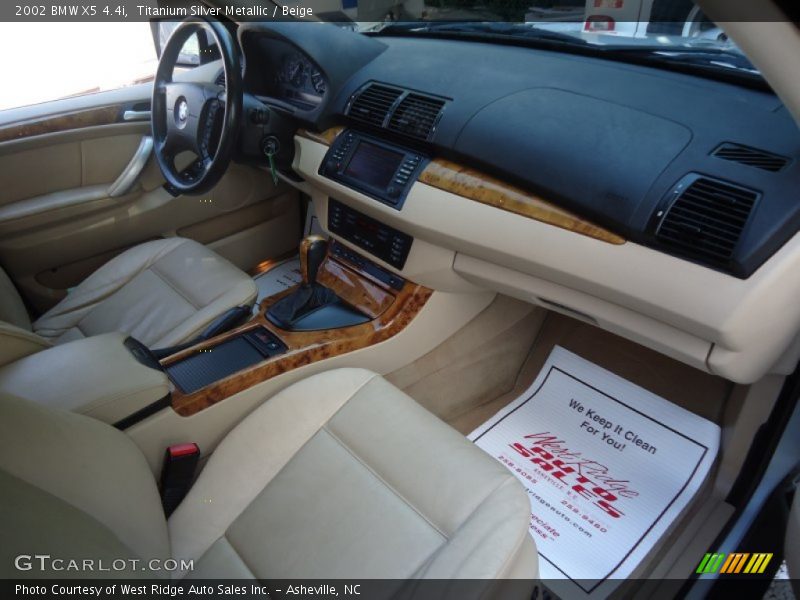 Titanium Silver Metallic / Beige 2002 BMW X5 4.4i