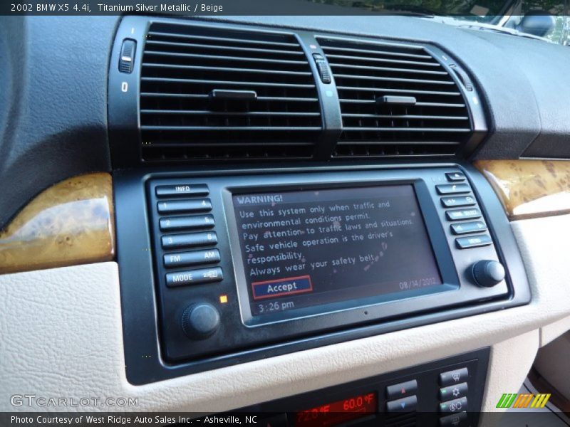 Titanium Silver Metallic / Beige 2002 BMW X5 4.4i