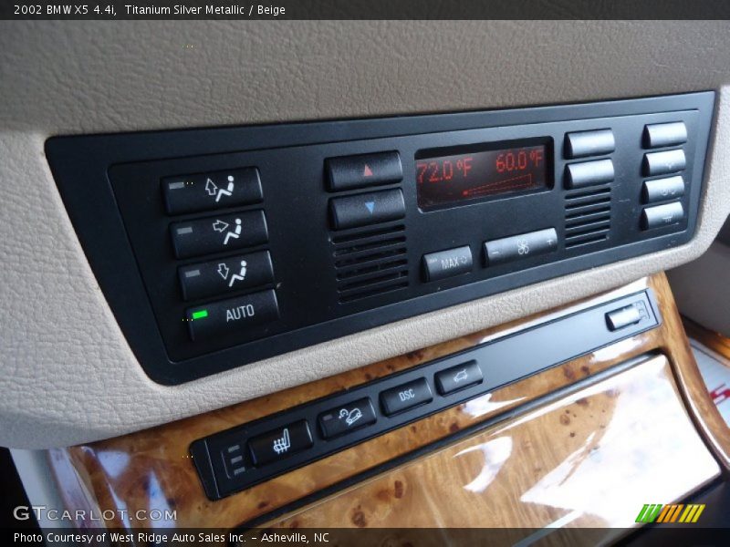 Titanium Silver Metallic / Beige 2002 BMW X5 4.4i