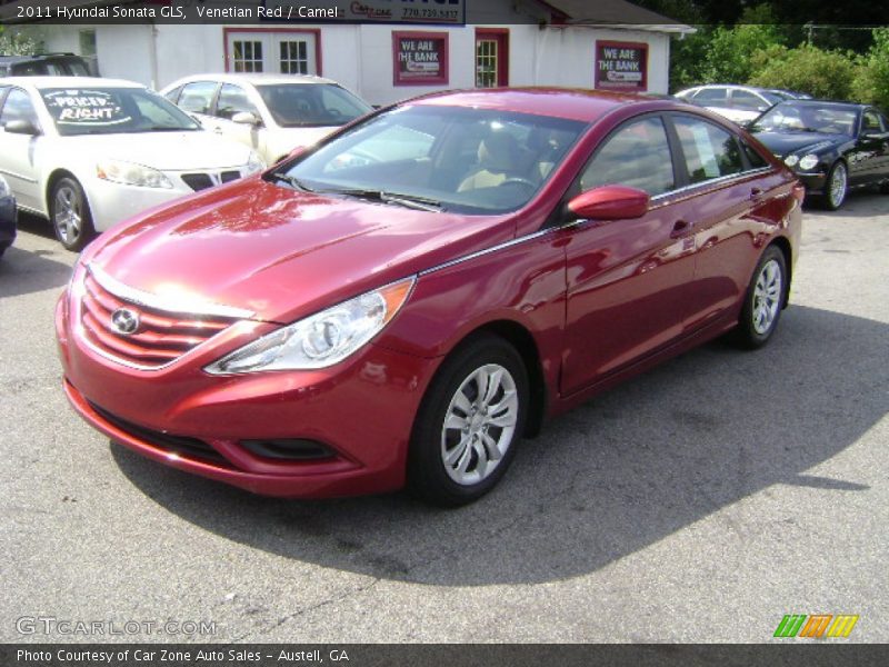 Venetian Red / Camel 2011 Hyundai Sonata GLS