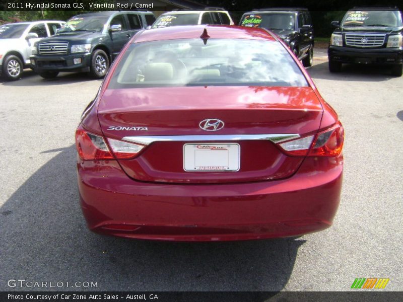 Venetian Red / Camel 2011 Hyundai Sonata GLS