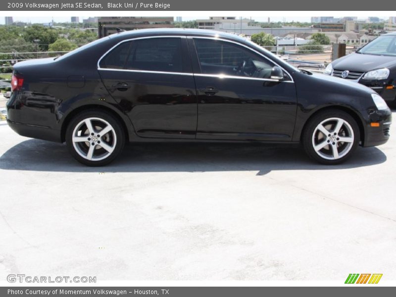 Black Uni / Pure Beige 2009 Volkswagen Jetta SE Sedan