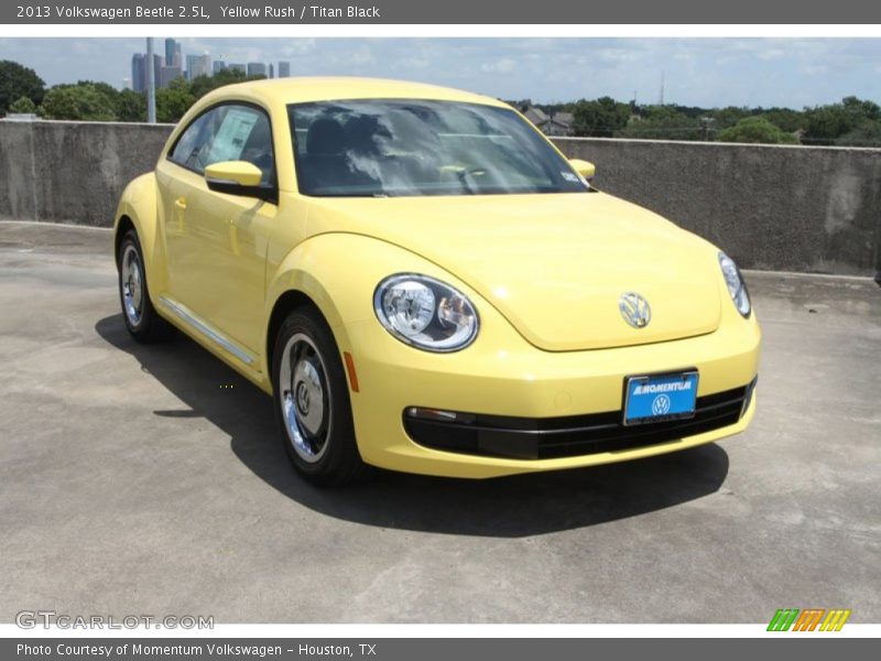 Yellow Rush / Titan Black 2013 Volkswagen Beetle 2.5L